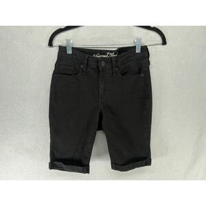 Universal Thread Shorts Womens Size‎ 00/24 Black High Rise Cuffed Bermuda Jean